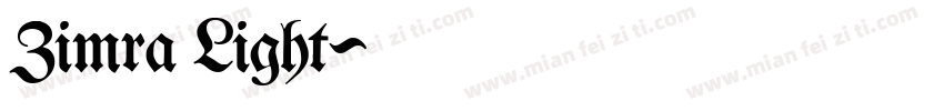Zimra Light字体转换